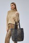 Zoozie Bags Bolso Tote de Lona Crema y Leopardo
